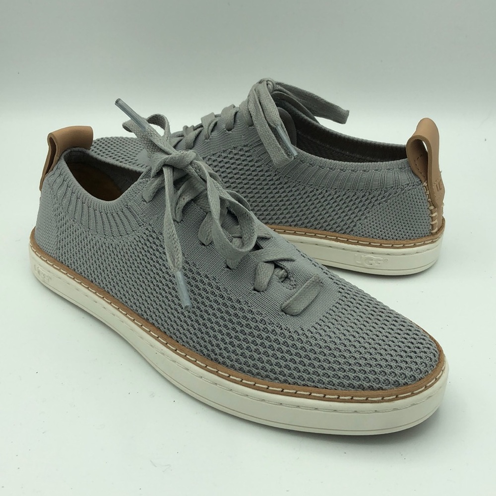 UGG Knit Sandy Knitted Grey Leather Sneakers